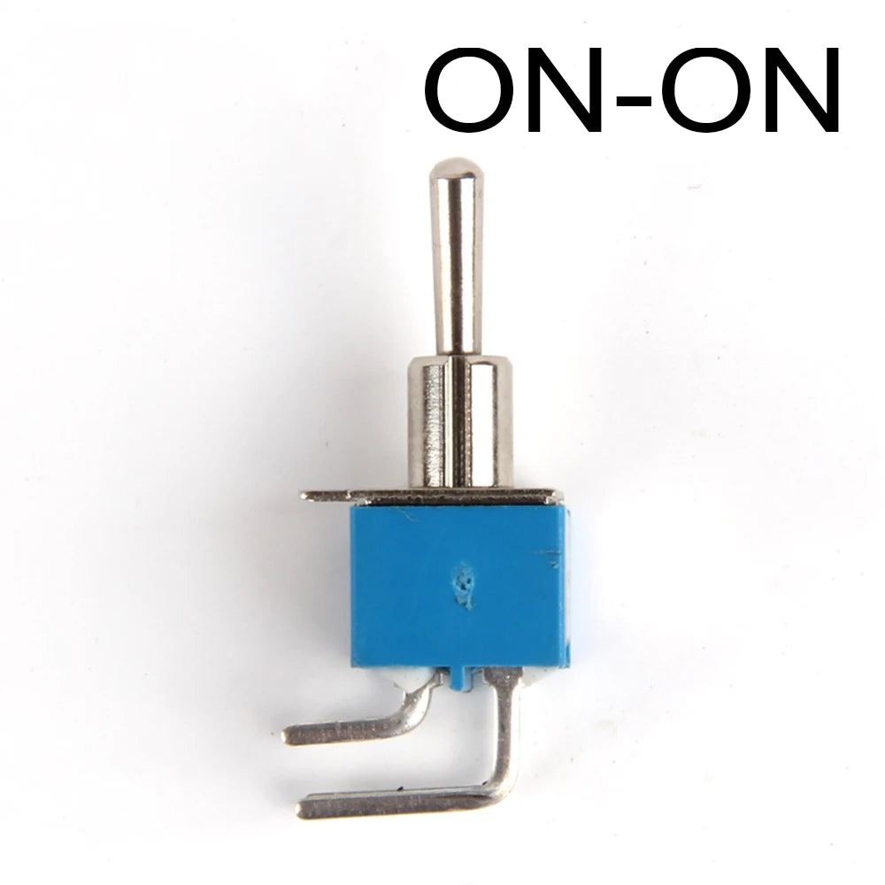 2Pcs 6mm Switches Miniature Toggle Switch Single Pole Double Throw Mini Waterproof Cap Micro Electronic Gadgets ON-OFF-ON 6A