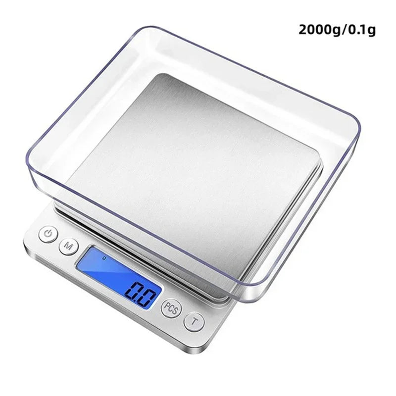 1pc Digital Kitchen Scale Mini Pocket Stainless Steel Precision Jewelry Electronic Scale Food Baking Scale Kitchen Gadgets