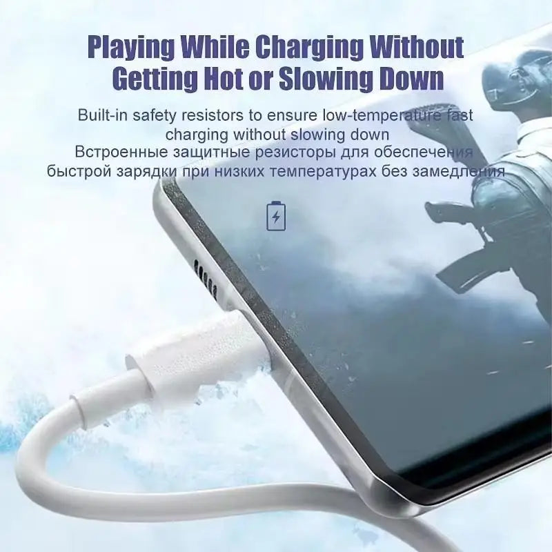 3PCS Type C Super Fast Charging Cable Data Cord For Samsung Huawei Xiaomi Redmi Quick Charing USB C Cables