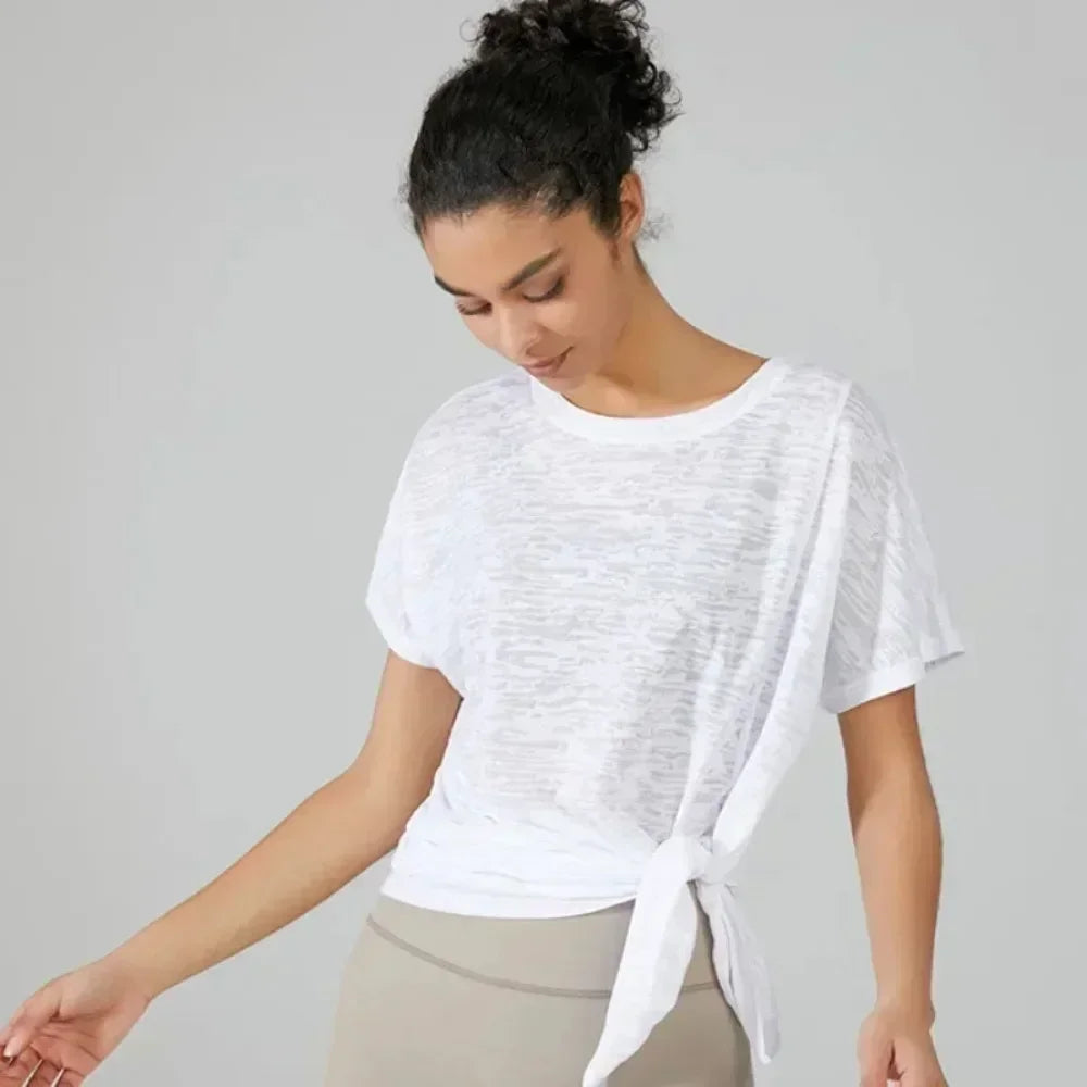 Women's Quick Dry Summer Yoga Top Fitness Gym Sport Shirt Running T-shirt Female Workout Clothing