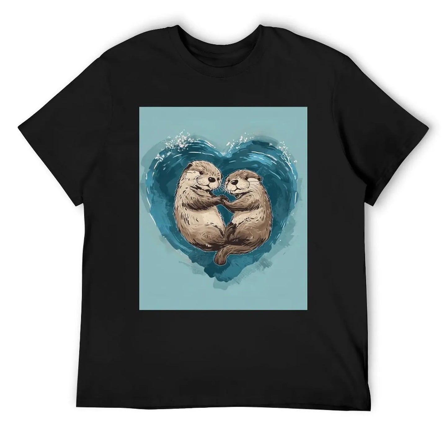 A Whole Otter Love - Otters Swimming Together T-Shirt sweat cheap stuff black t shirts for men