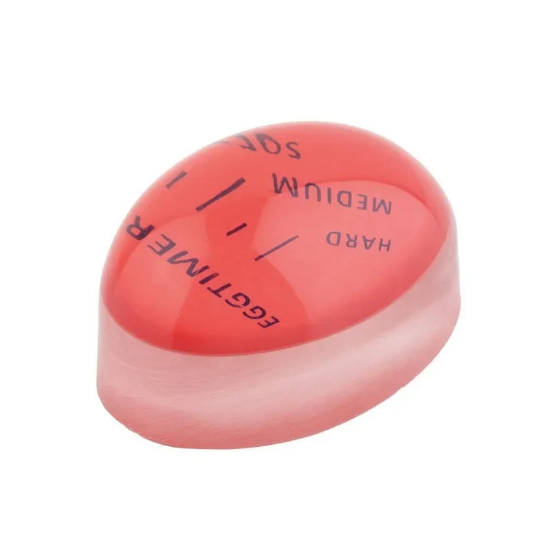 1pcs Egg Timer Kitchen Electronics Gadgets Color Changing Yummy Soft Hard Boiled Eggs Cooking Eco-Friendly Resin Red Tools