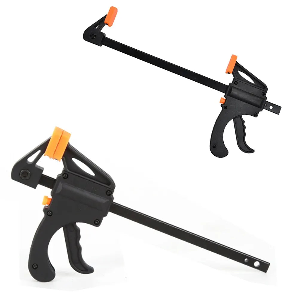 4' Woodworking Clamps 2 Pcs Set Fixed Type Quick Ratchet Release Speed Extruded Nylon Work Bar Kit Spreader Gadgets DIY Portable