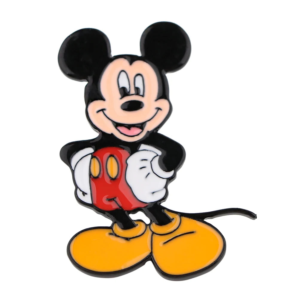 YQ556 Mickey Mouse Enamel Pin Funny Brooch Cartoons Badge for Bags Jeans Hoodies Denim Lapel Pin Jewelry Kids Best Gift