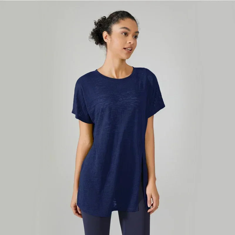 Women's Quick Dry Summer Yoga Top Fitness Gym Sport Shirt Running T-shirt Female Workout Clothing