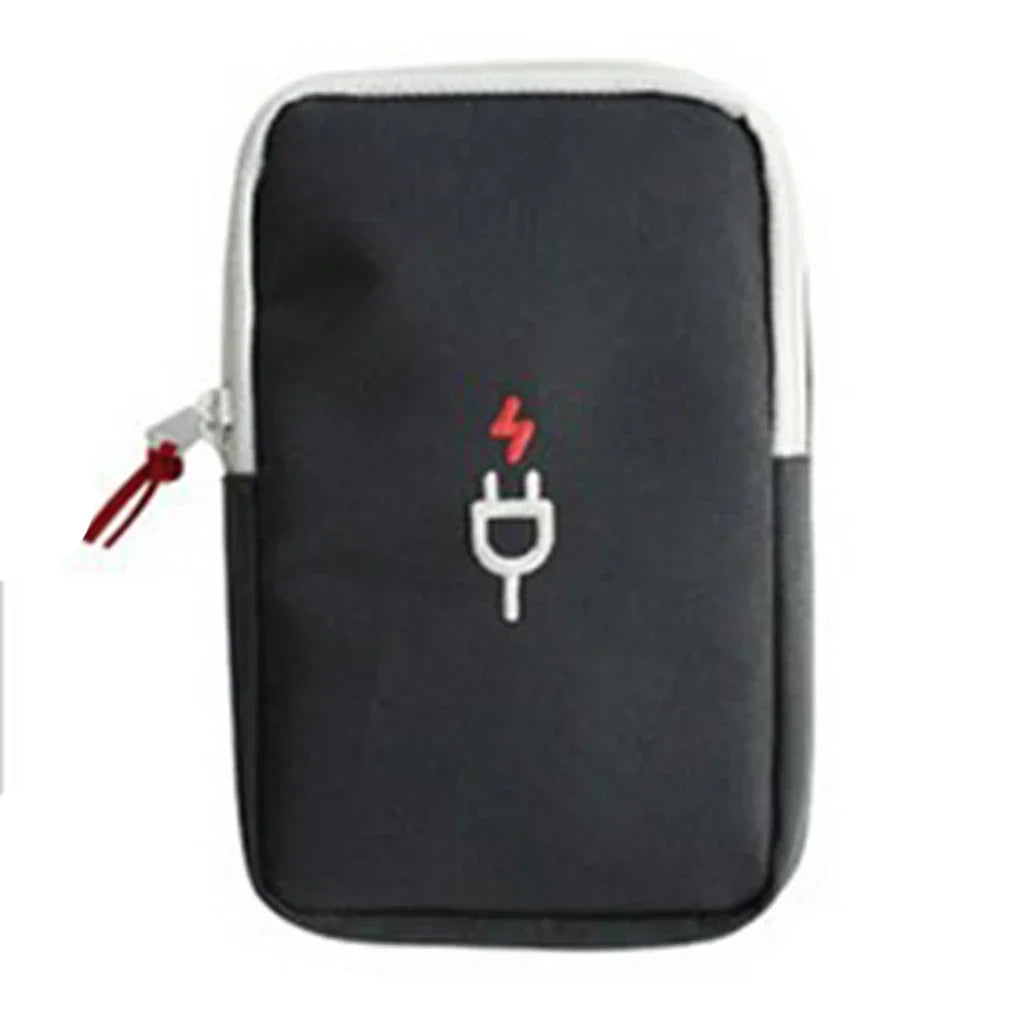 Portable Travel Gadget Organizer Bag Digital Cable Bag Electronics Accessories Storage Carrying Case Pouch for USB Power Bank