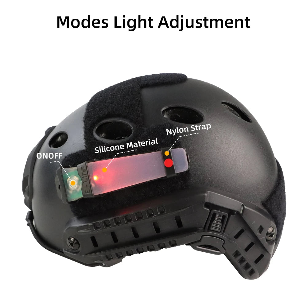 BOOIU Tactical FMA Helmet Safety Flashing Light IR Strobe Waterproof Outdoor Equipment Survival Signal Light Hiking Cycling Lamp