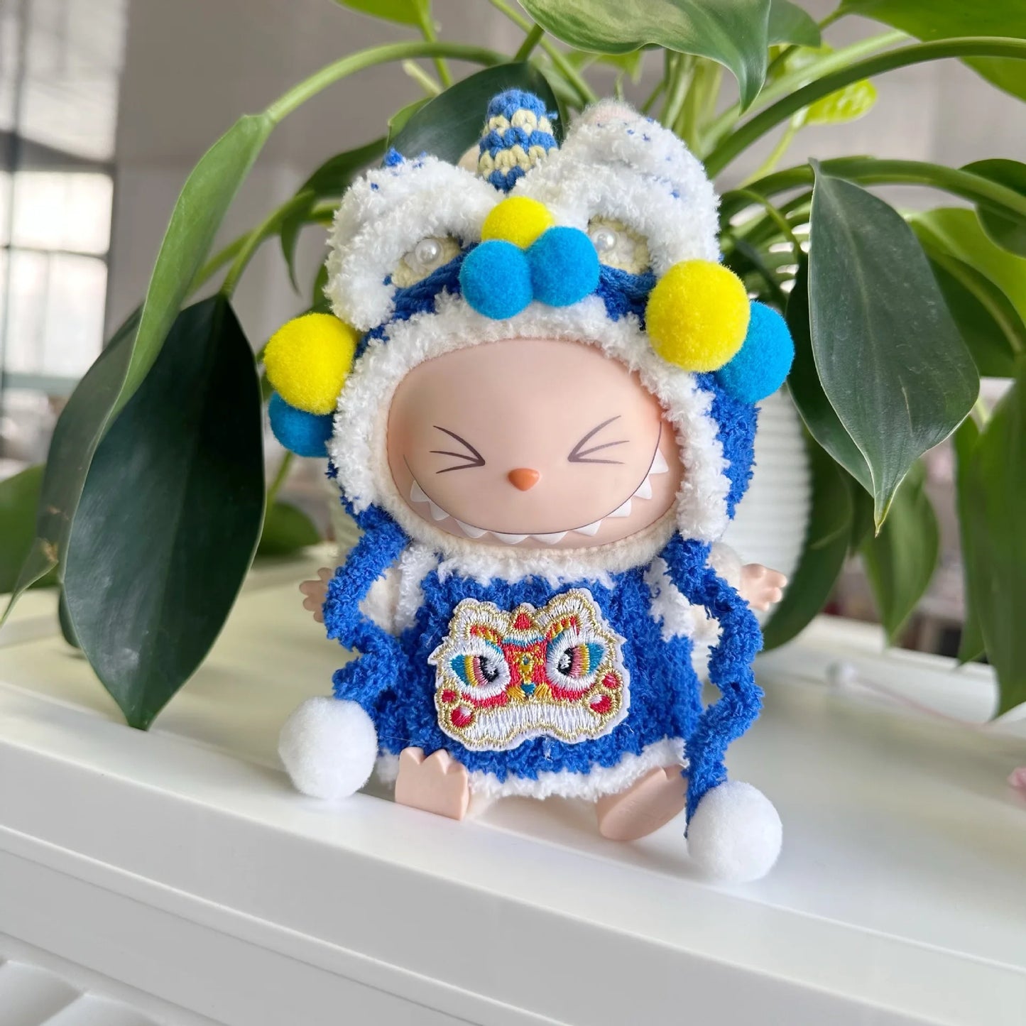 Labubu Clothes 17cm Labubu Clothes Red Festive Attire Great Red Awakening Lion Clothes Dolls Accessories Labubu Ropa