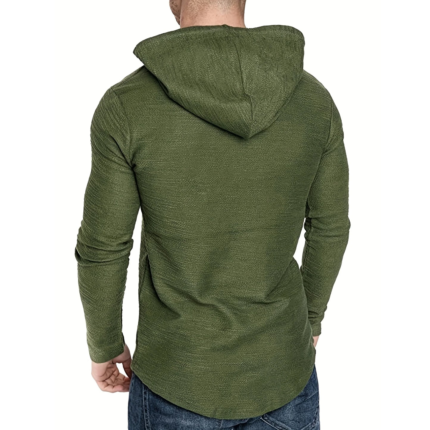 New Spring Autumn Streetwear Fashion Outwear Men's Soild Color Hooded Sweatshirt Hoodies Casual Loose Thin Coats