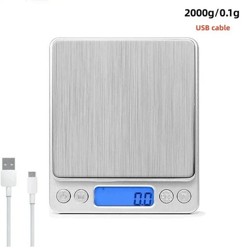 1pc Digital Kitchen Scale Mini Pocket Stainless Steel Precision Jewelry Electronic Scale Food Baking Scale Kitchen Gadgets