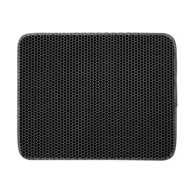 Cat Litter Mat,Double Layer Pet Non-slip Large Litter Filter Mat,Wear-resistant Waterproof Litter Cat Mat,Cat Box Use Pad