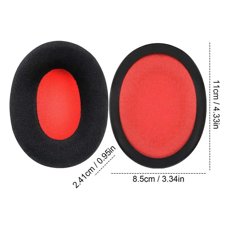 Oval Headphone Earpads Replacement Soft Faux Leather Memory Foam Cover Full-Size Earpads Earphone Earmuff Cloud2 Hscp Flight