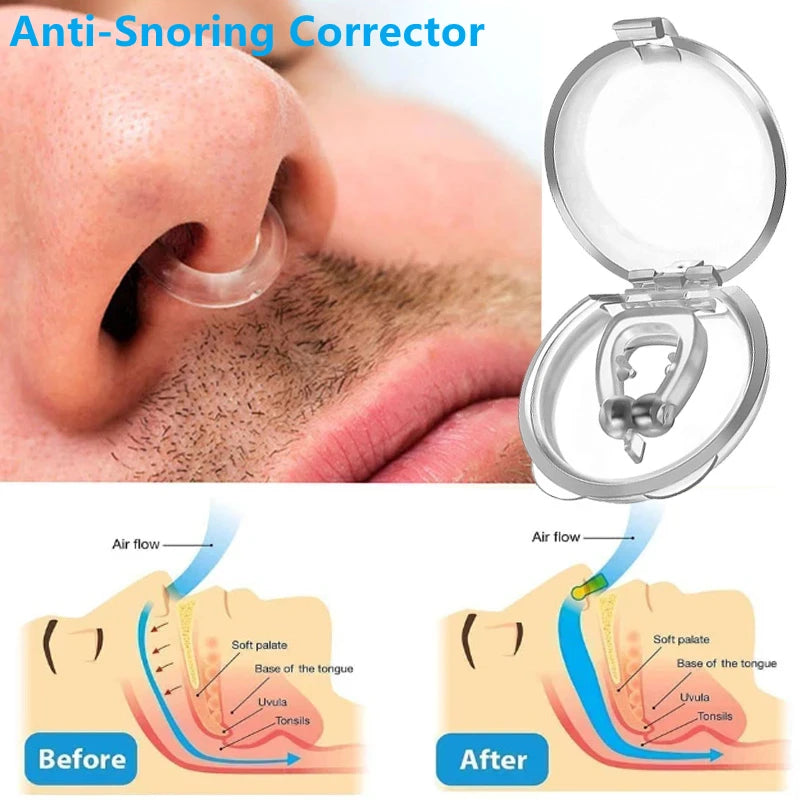 Snoring Nose Clip Anti-Snoring Corrector Snore Prevention Gadget Anti-Snore Device Elimination Nose Clip Men's Sleep Night