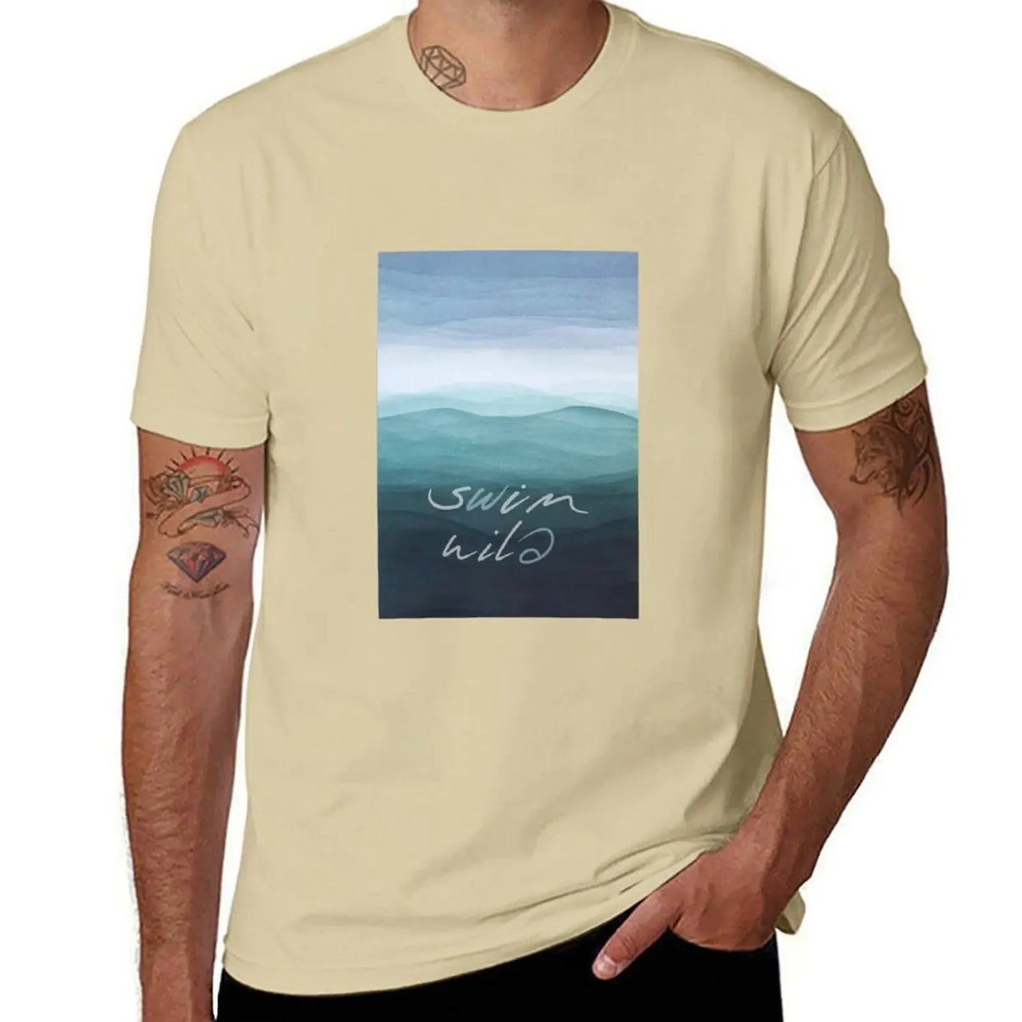 Swim Wild T-Shirt anime stuff baggy shirts vintage oversized t shirts for men