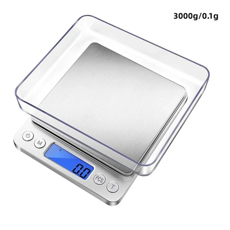 1pc Digital Kitchen Scale Mini Pocket Stainless Steel Precision Jewelry Electronic Scale Food Baking Scale Kitchen Gadgets