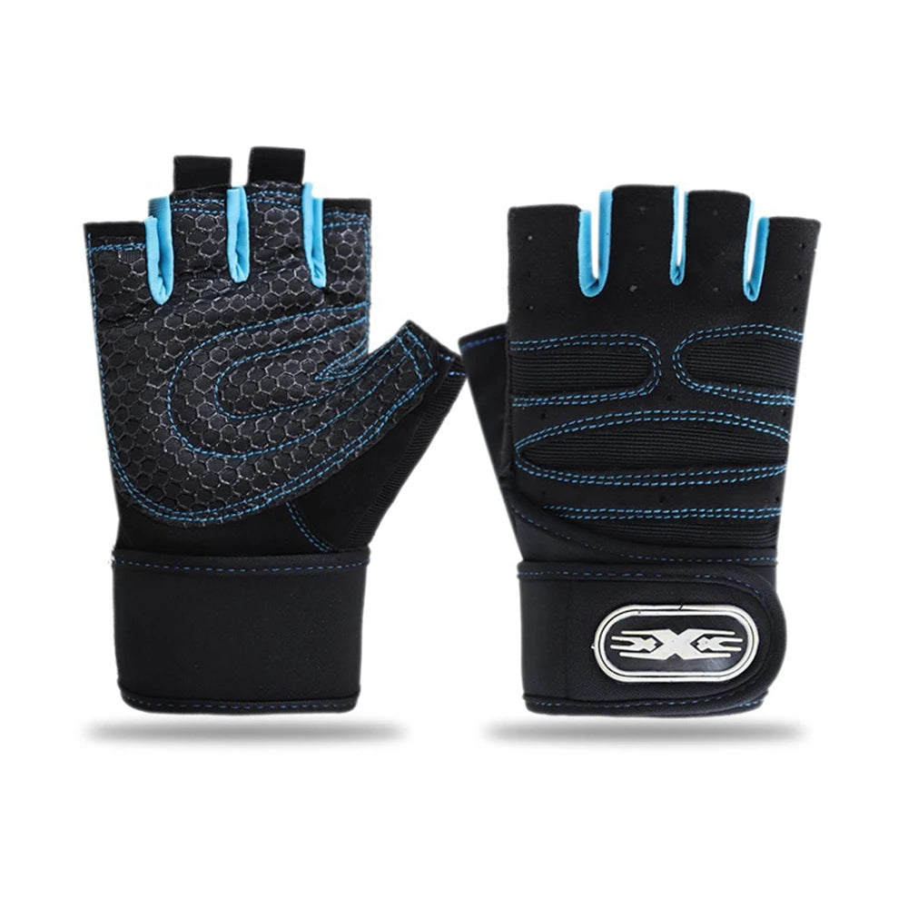 Cycling Half Finger Gloves Anti-Slip MTB Bike Gloves Outdoor Fitness Heavyweight Training Fingerless Gloves Cycling Equipment