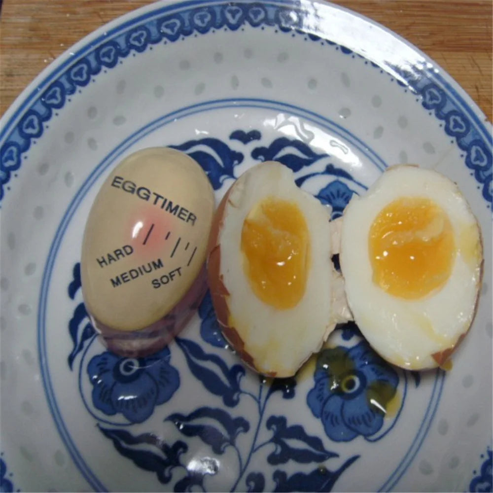 1pc Egg Timer Kitchen Electronics Gadget Color Changing Yummy Soft Hard Boiled Eggs Cooking Eco-Friendly Resin Red Tool