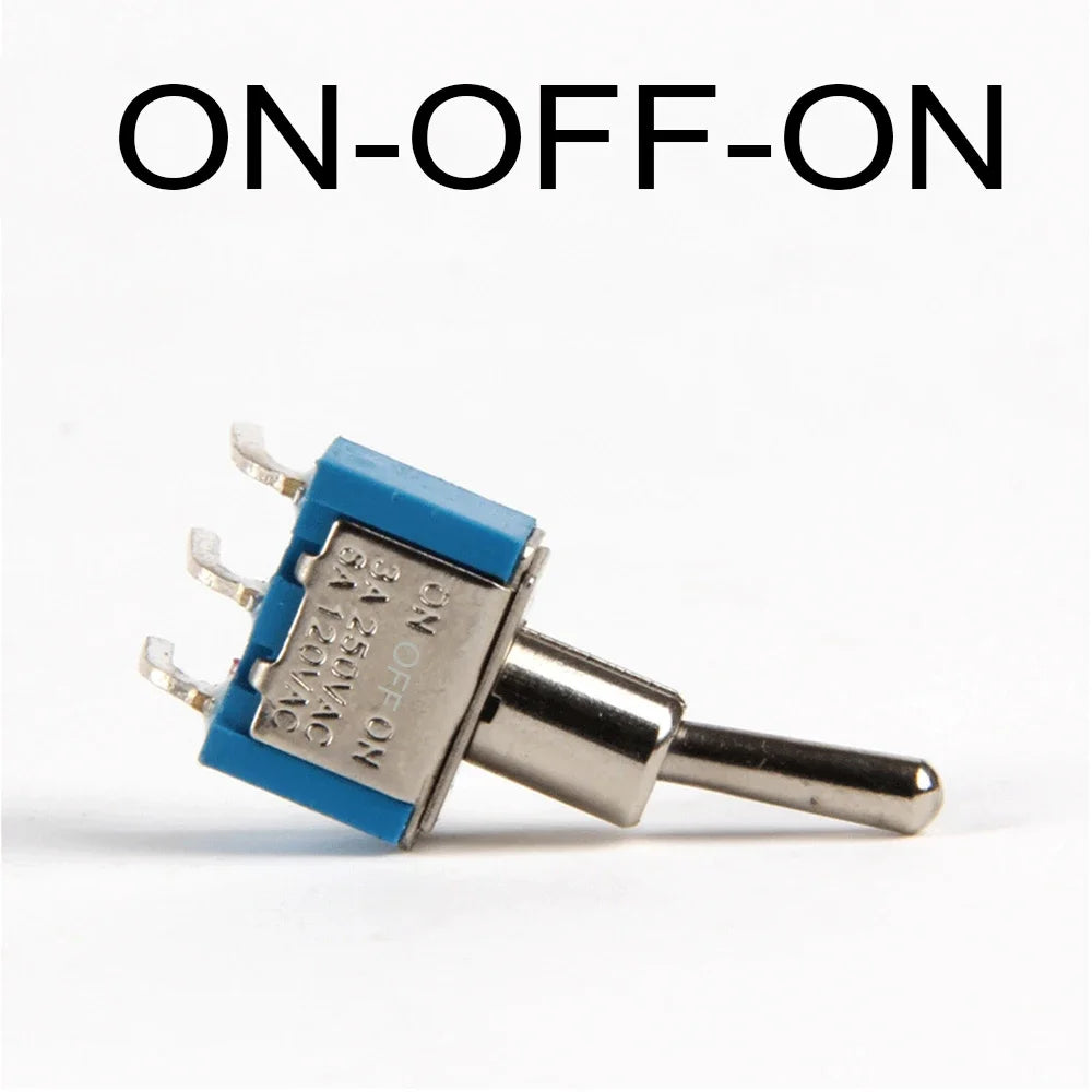 2Pcs ON OFF ON Switches Miniature Toggle Switch Single Pole Double Throw Mini Waterproof Cap Micro Electronic Gadgets Contacts