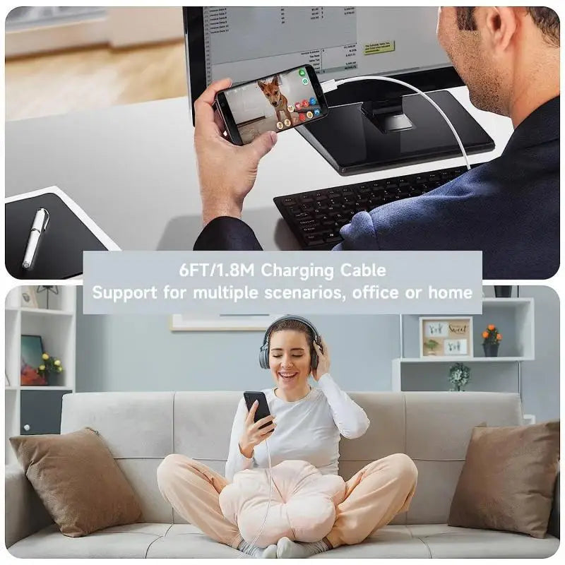 3PCS Type C Super Fast Charging Cable Data Cord For Samsung Huawei Xiaomi Redmi Quick Charing USB C Cables