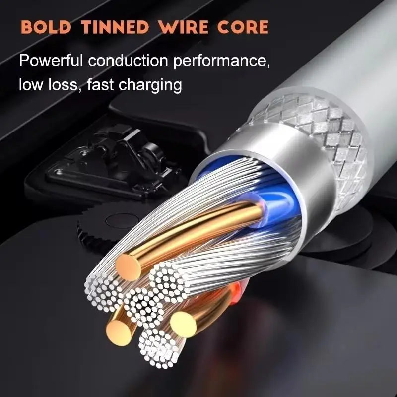 3PCS Type C Super Fast Charging Cable Data Cord For Samsung Huawei Xiaomi Redmi Quick Charing USB C Cables