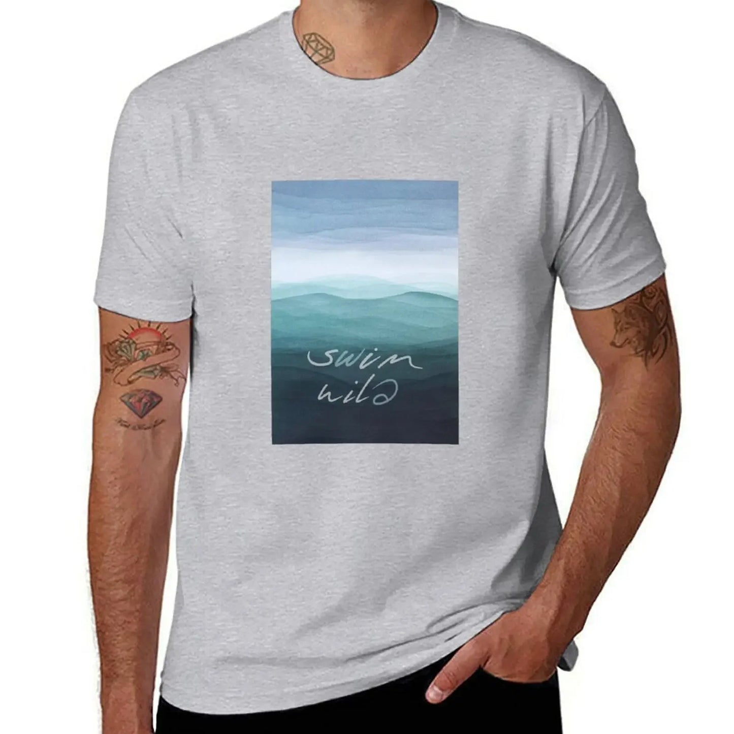 Swim Wild T-Shirt anime stuff baggy shirts vintage oversized t shirts for men