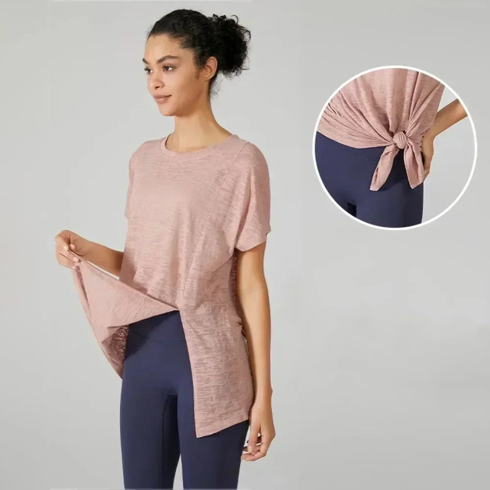 Women's Quick Dry Summer Yoga Top Fitness Gym Sport Shirt Running T-shirt Female Workout Clothing