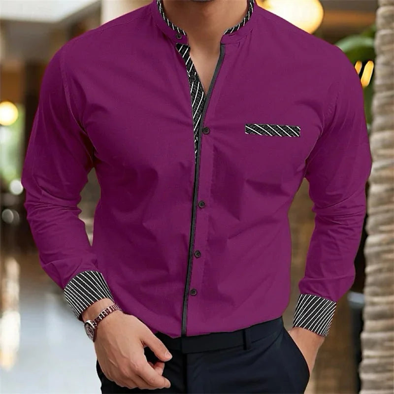 2024 new style 10 -color men's shirt 3D printing shirt business office clothing Hawaiian fashion casual breathable fabric
