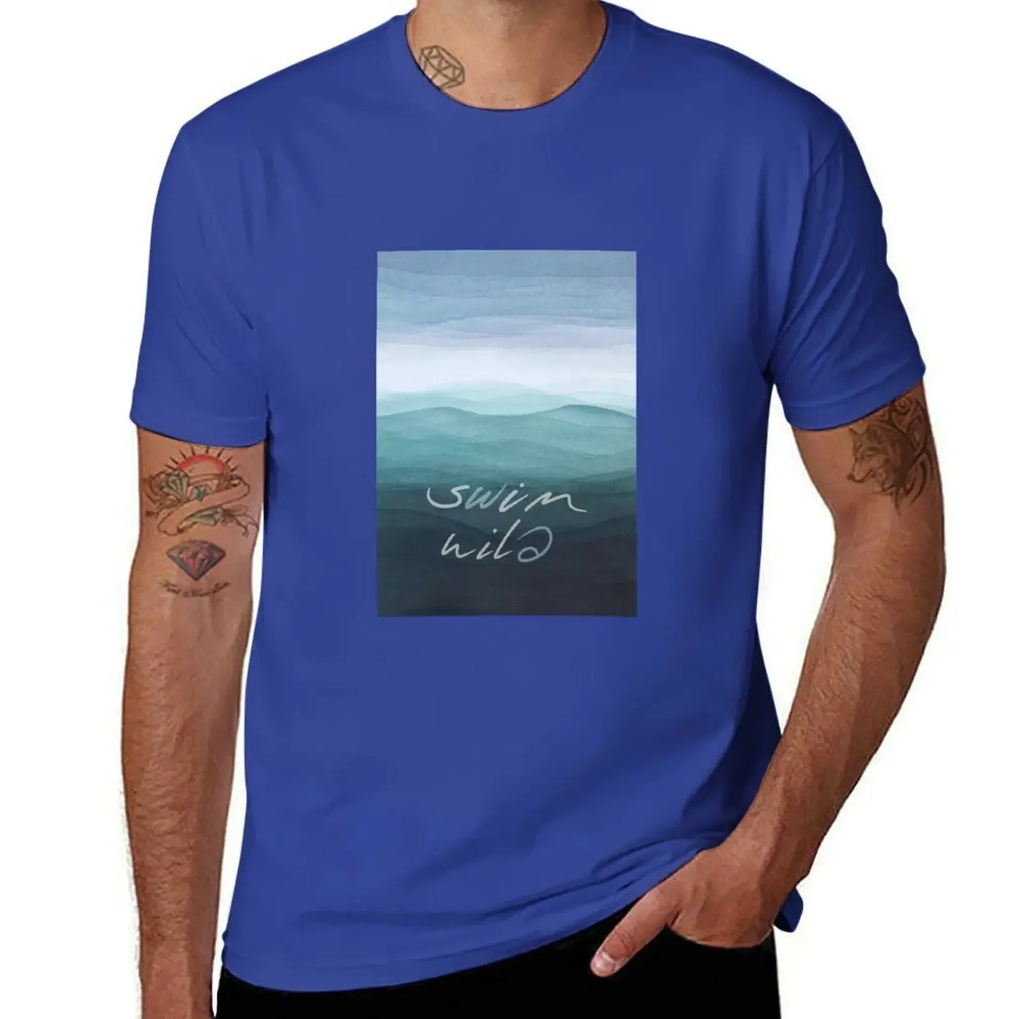 Swim Wild T-Shirt anime stuff baggy shirts vintage oversized t shirts for men