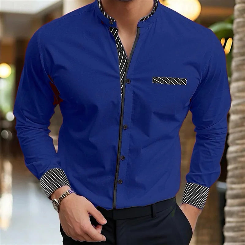 2024 new style 10 -color men's shirt 3D printing shirt business office clothing Hawaiian fashion casual breathable fabric