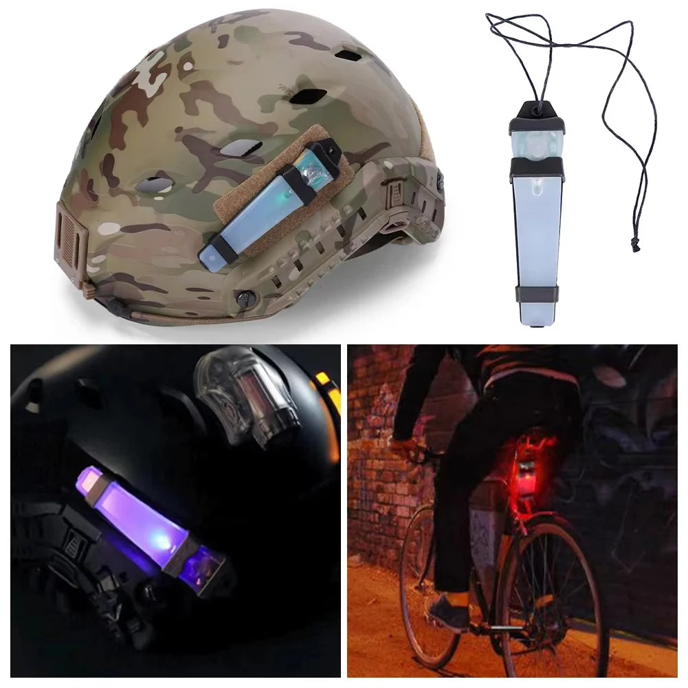 BOOIU Tactical FMA Helmet Safety Flashing Light IR Strobe Waterproof Outdoor Equipment Survival Signal Light Hiking Cycling Lamp