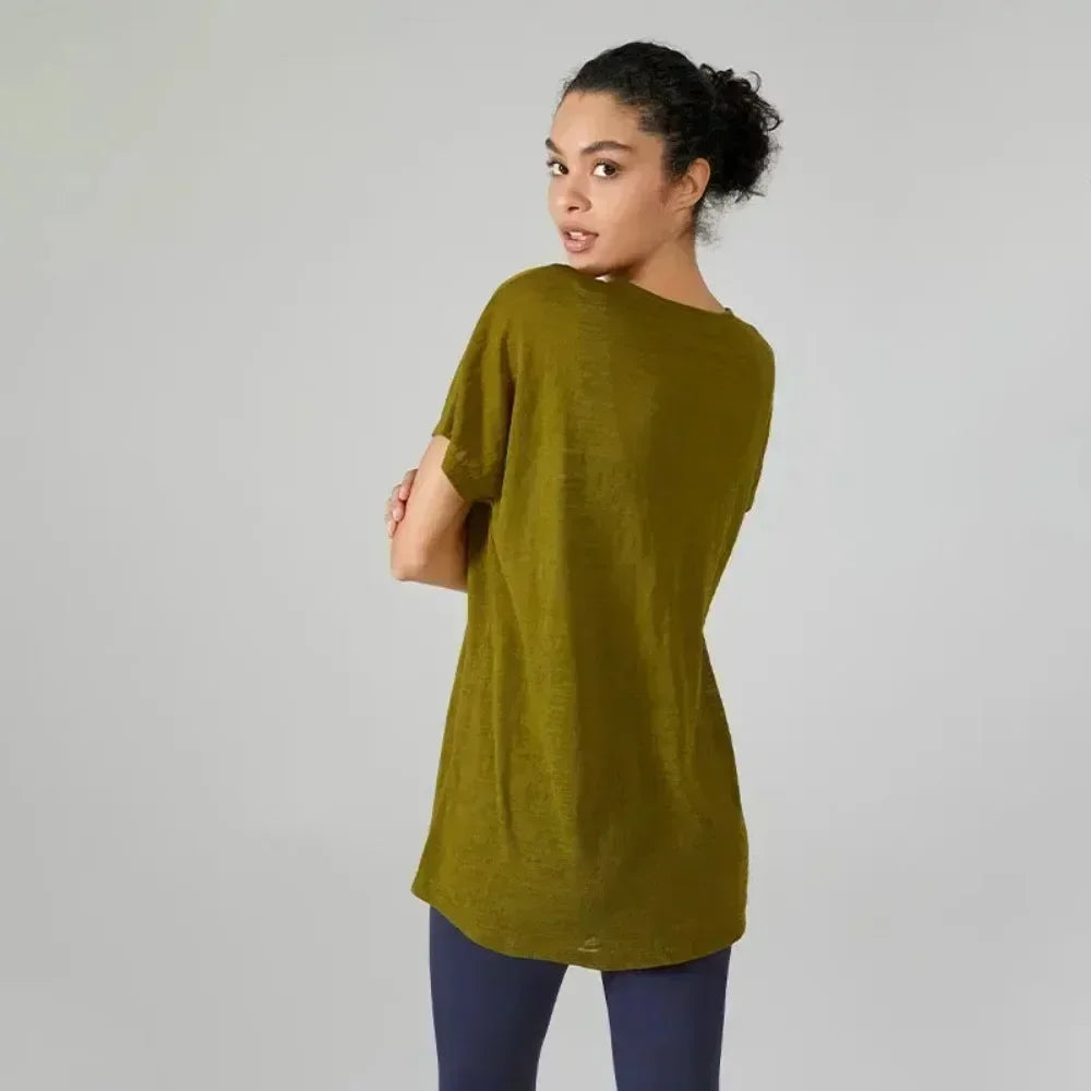 Women's Quick Dry Summer Yoga Top Fitness Gym Sport Shirt Running T-shirt Female Workout Clothing