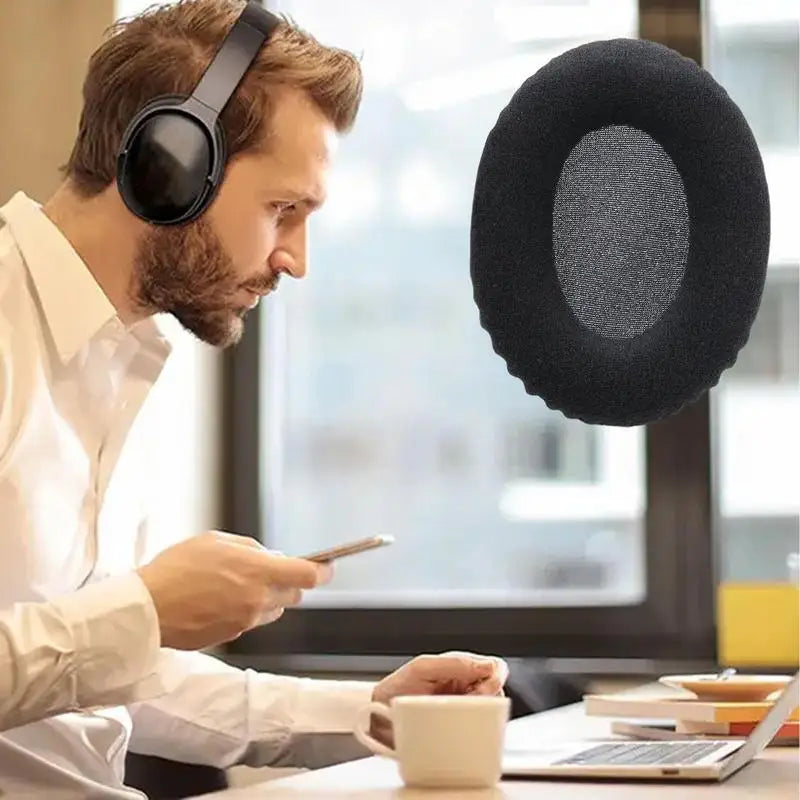 Oval Headphone Earpads Replacement Soft Faux Leather Memory Foam Cover Full-Size Earpads Earphone Earmuff Cloud2 Hscp Flight