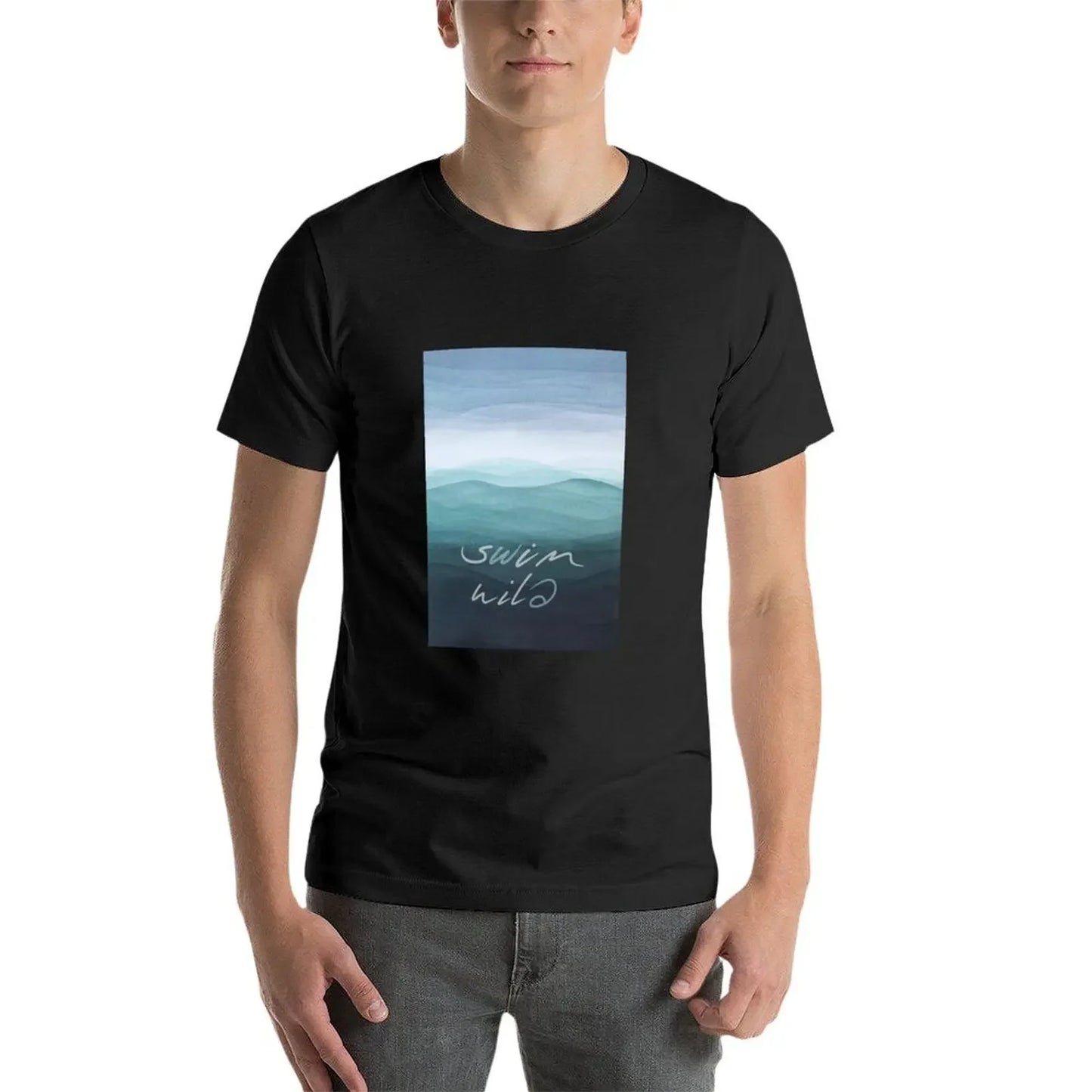 Swim Wild T-Shirt anime stuff baggy shirts vintage oversized t shirts for men
