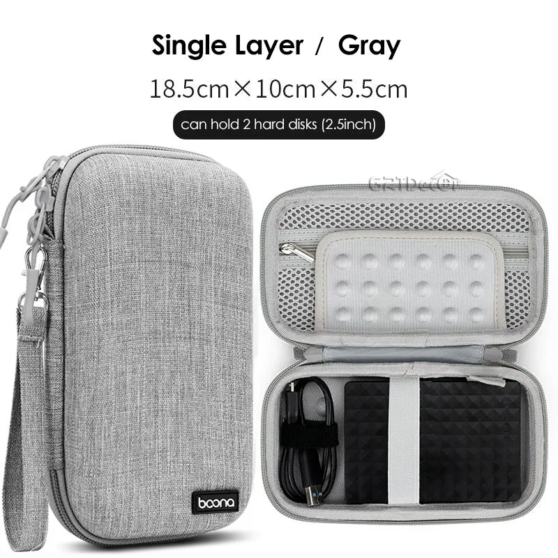 Hot Sale Waterproof Hard Shell Digital Gadgets Storage Bag Travel Organizer for Electronics Accessories HDD Earphone Storage Box