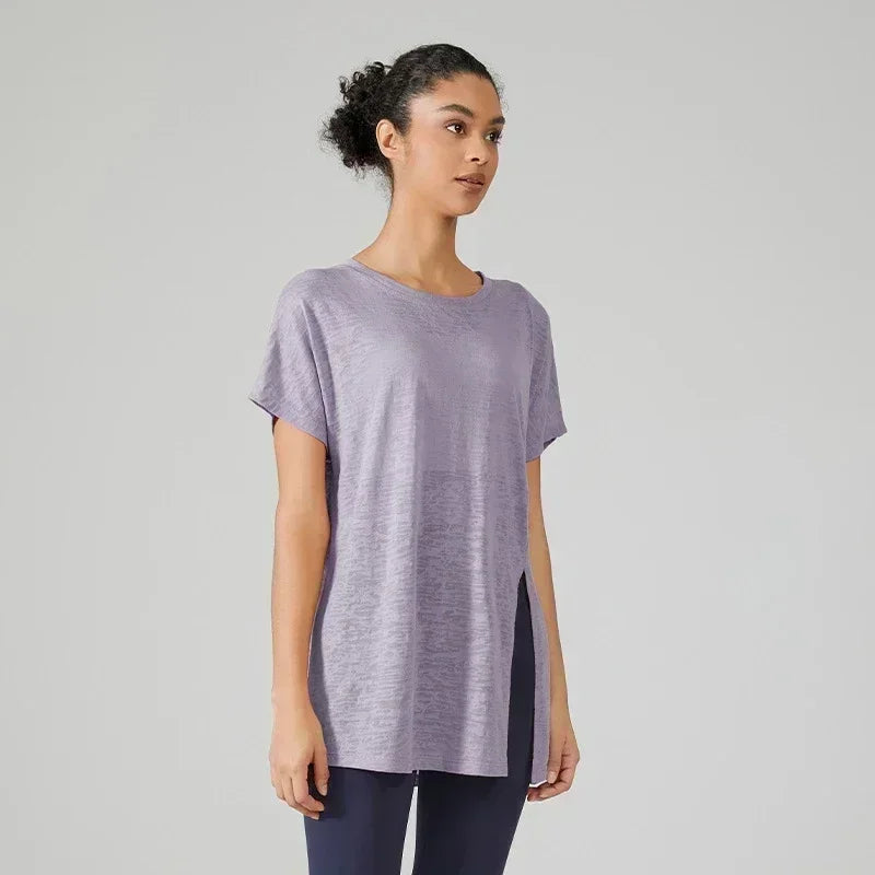 Women's Quick Dry Summer Yoga Top Fitness Gym Sport Shirt Running T-shirt Female Workout Clothing