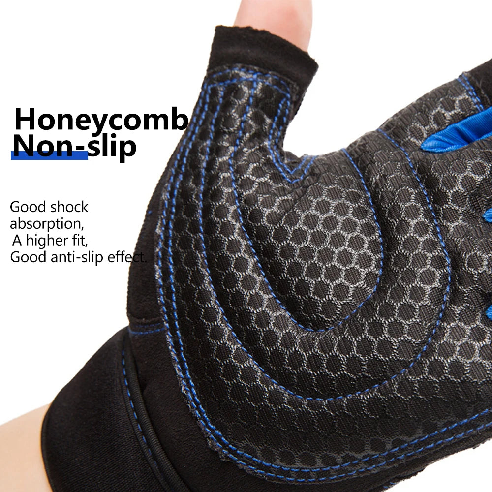 Cycling Half Finger Gloves Anti-Slip MTB Bike Gloves Outdoor Fitness Heavyweight Training Fingerless Gloves Cycling Equipment