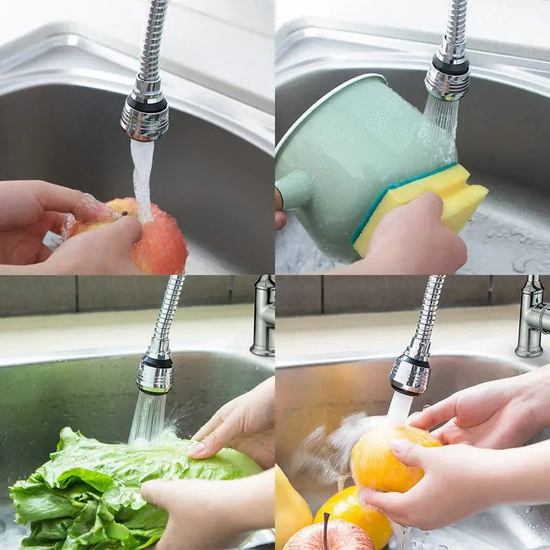 360 ° Adjustment Kitchen Sink Faucet Extender Filter Spray Dual-mode Water-saving Pressurizer for Household Bathroom Gadget