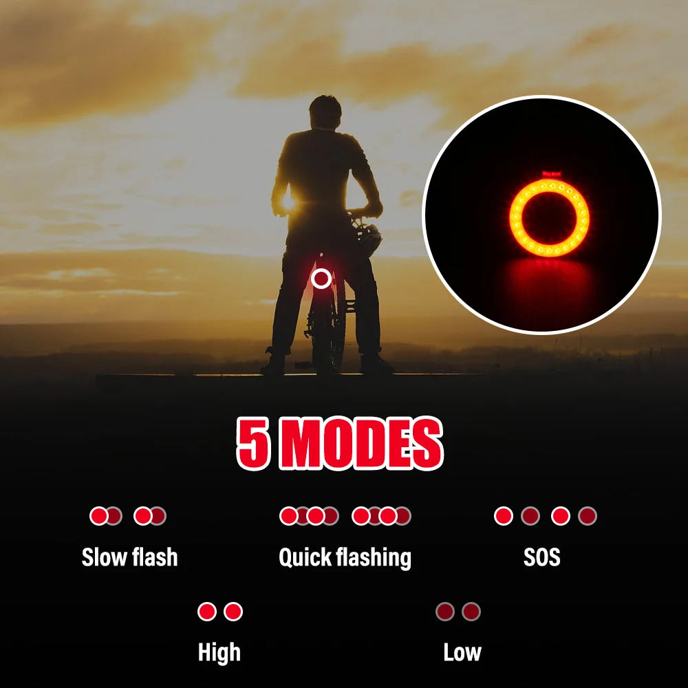 Night Ride Bicycle Taillight Bicycle Light Charging Mountain Lights Road Bike Ride Creative Taillight Equipment