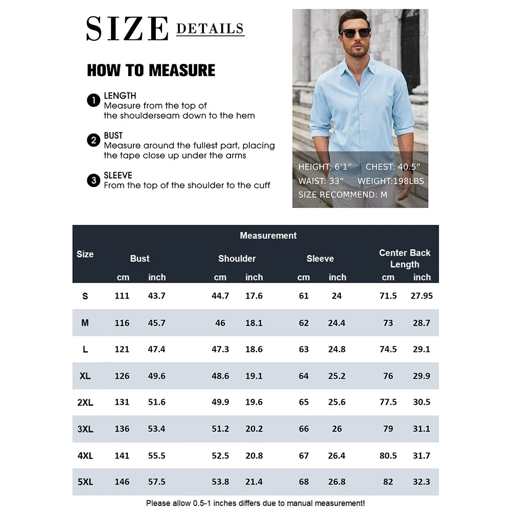 2025 Fashion Gradient Colors Men's Shirt Business Casual Men's Long Sleeve Button Shirts Slim Fit Lapel Men's Shirts Clothing