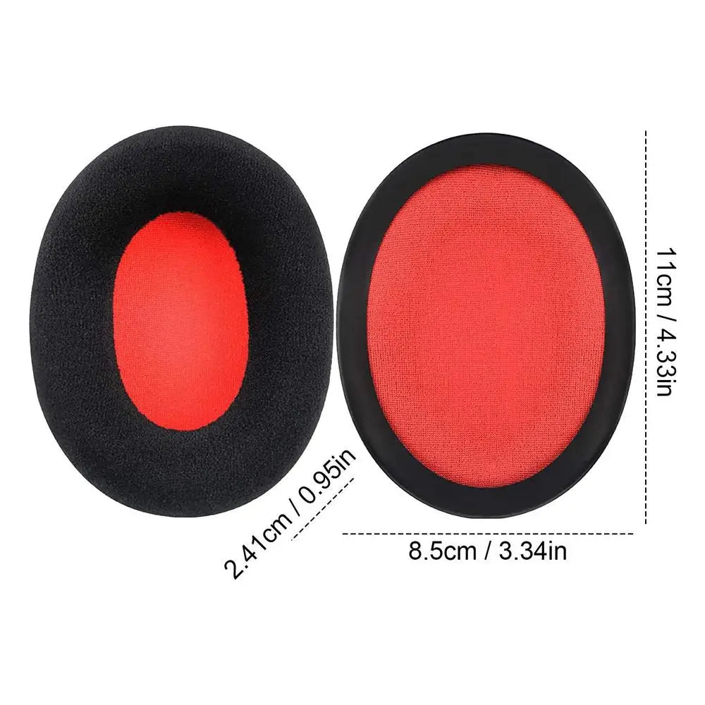 Oval Headphone Earpads Replacement Soft Faux Leather Memory Foam Cover Full-Size Earpads Earphone Earmuff Cloud2 Hscp Flight