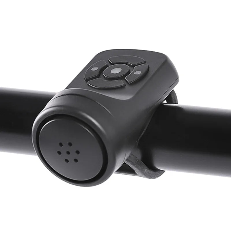 Bicycle Electric Horn Black ABS USB Rechargeable Bicycle Cycling Bell Speaker Bicycle Riding Equipment Super Loud