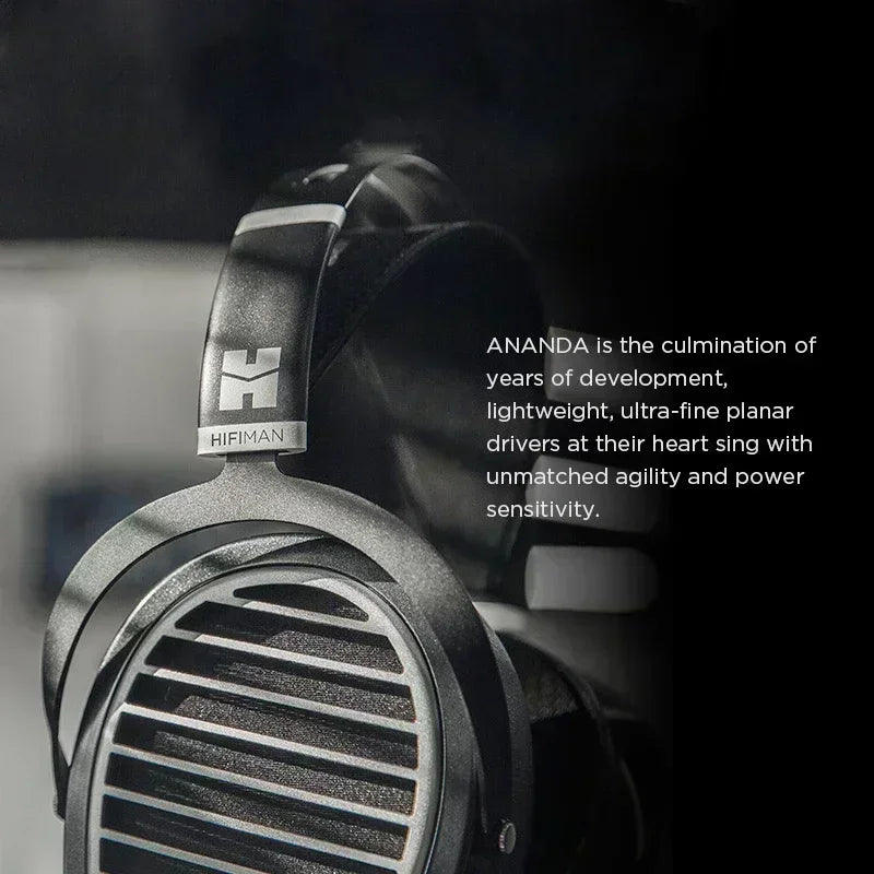 Original HIFIMAN Ananda V3 Stealth Magnet Open-Back Over-Ear Full-Size Planar Magnetic Hi-Fi Headphones for Audiophile