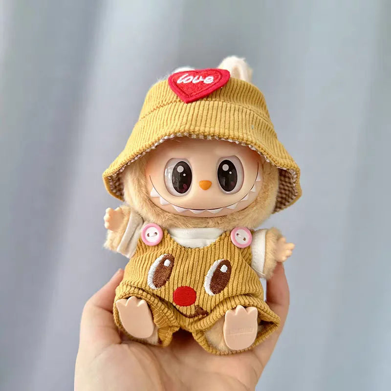 Labubu Clothes 17cm Labubu Clothes Red Festive Attire Great Red Awakening Lion Clothes Dolls Accessories Labubu Ropa