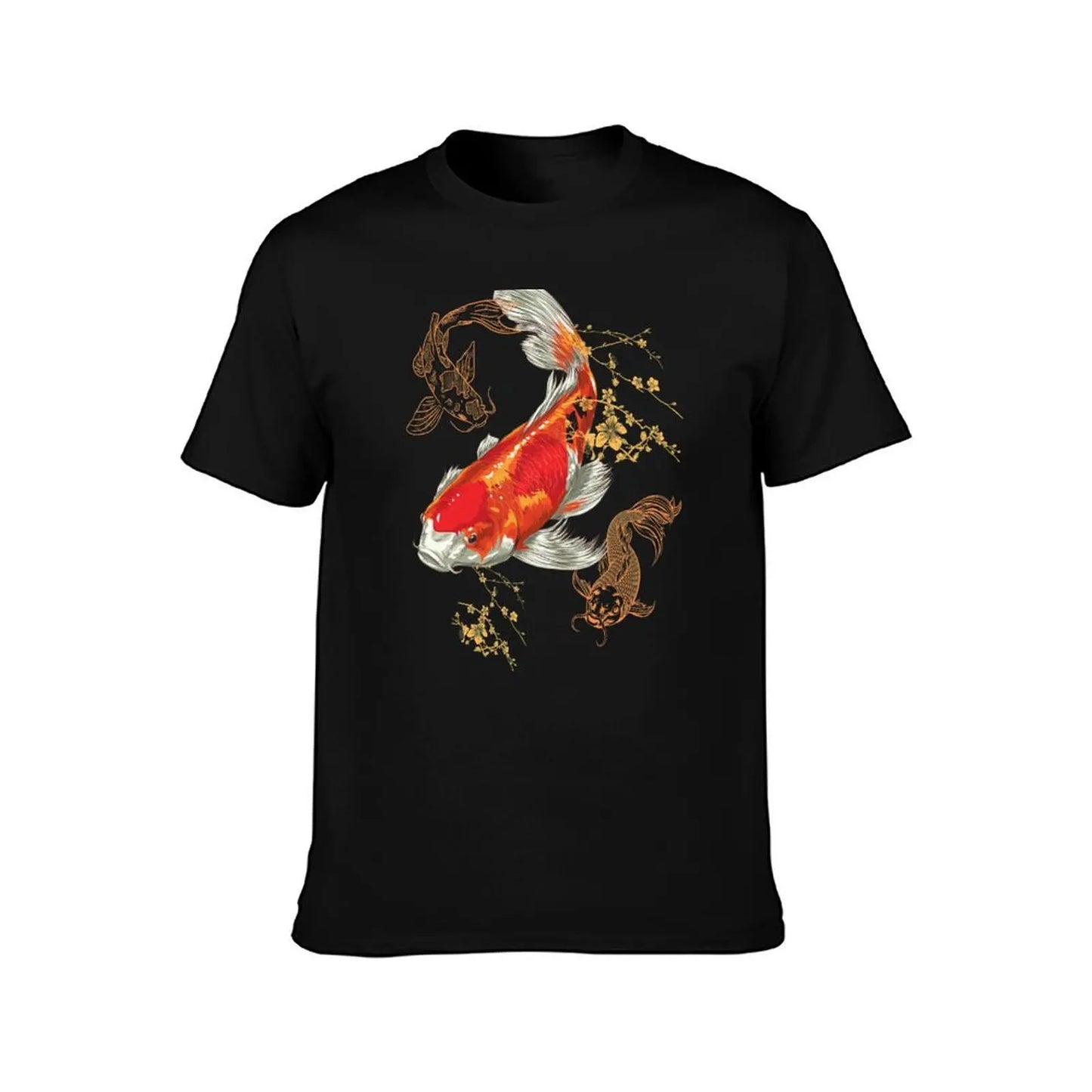 Beautiful Colorful Koi Fish Swimming Design T-Shirt anime stuff anime sublime quick-drying mens graphic t-shirts hip hop