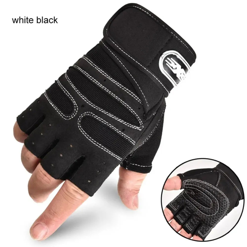 Cycling Half Finger Gloves Anti-Slip MTB Bike Gloves Outdoor Fitness Heavyweight Training Fingerless Gloves Cycling Equipment