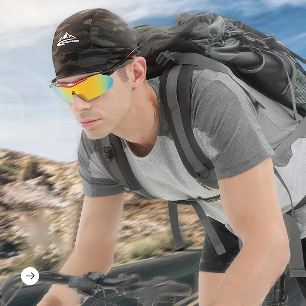 Hat Mesh Fabric Quick Dry Cycling Cap Motorcycle Helmet Liner Bike Summer Riding Anti-Sweat Hat Cycling Equipment