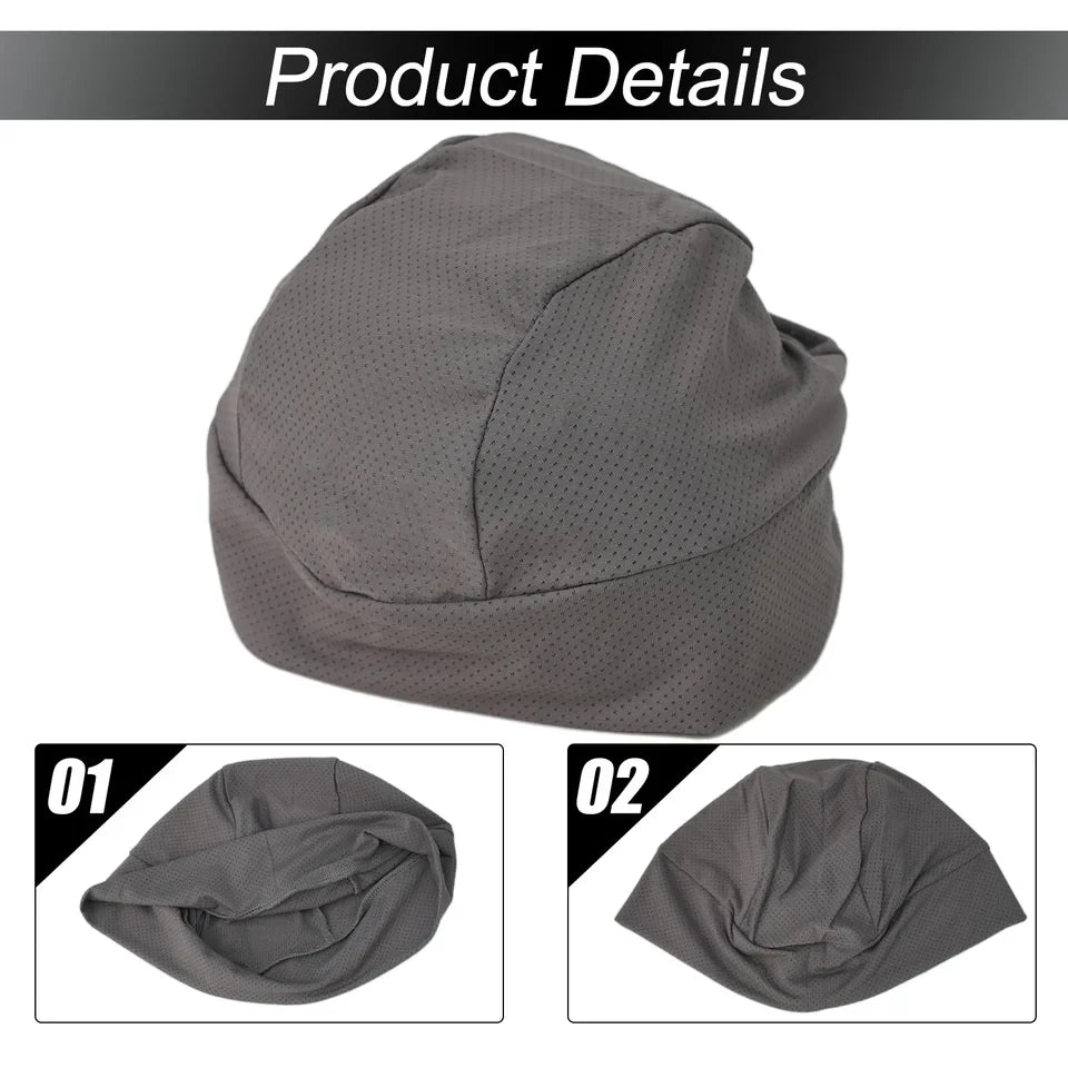 Hat Mesh Fabric Quick Dry Cycling Cap Motorcycle Helmet Liner Bike Summer Riding Anti-Sweat Hat Cycling Equipment