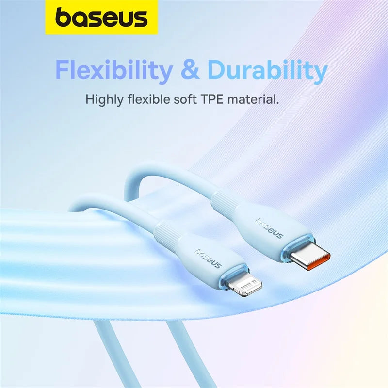 Baseus USB C Cable For IPhone 14 13 12 11 pro Max XS 20W Fast Charging Cable Type C Date Wire For iPad Macbook TPE