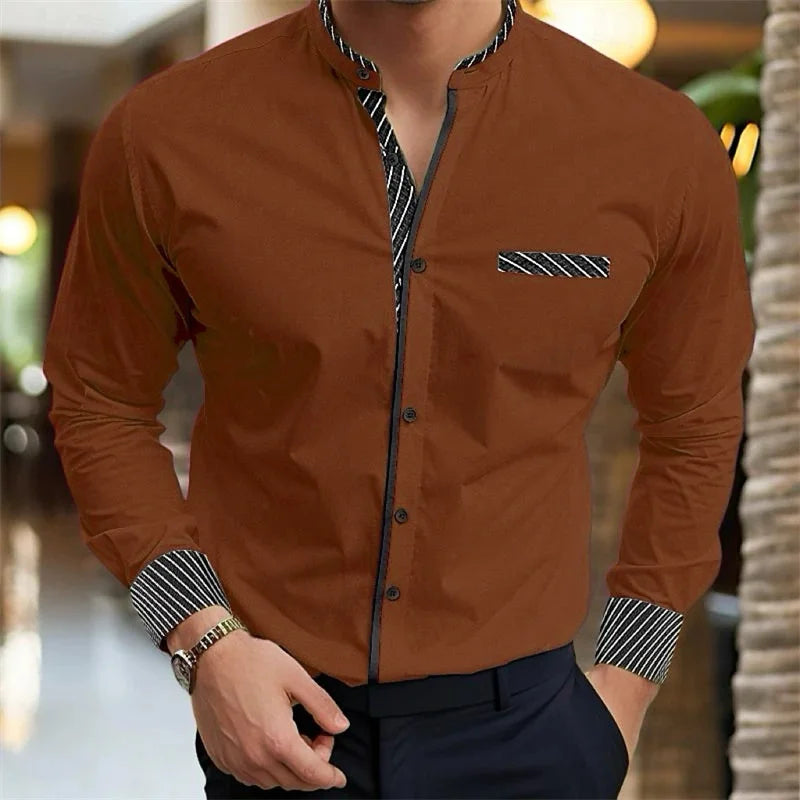 2024 new style 10 -color men's shirt 3D printing shirt business office clothing Hawaiian fashion casual breathable fabric