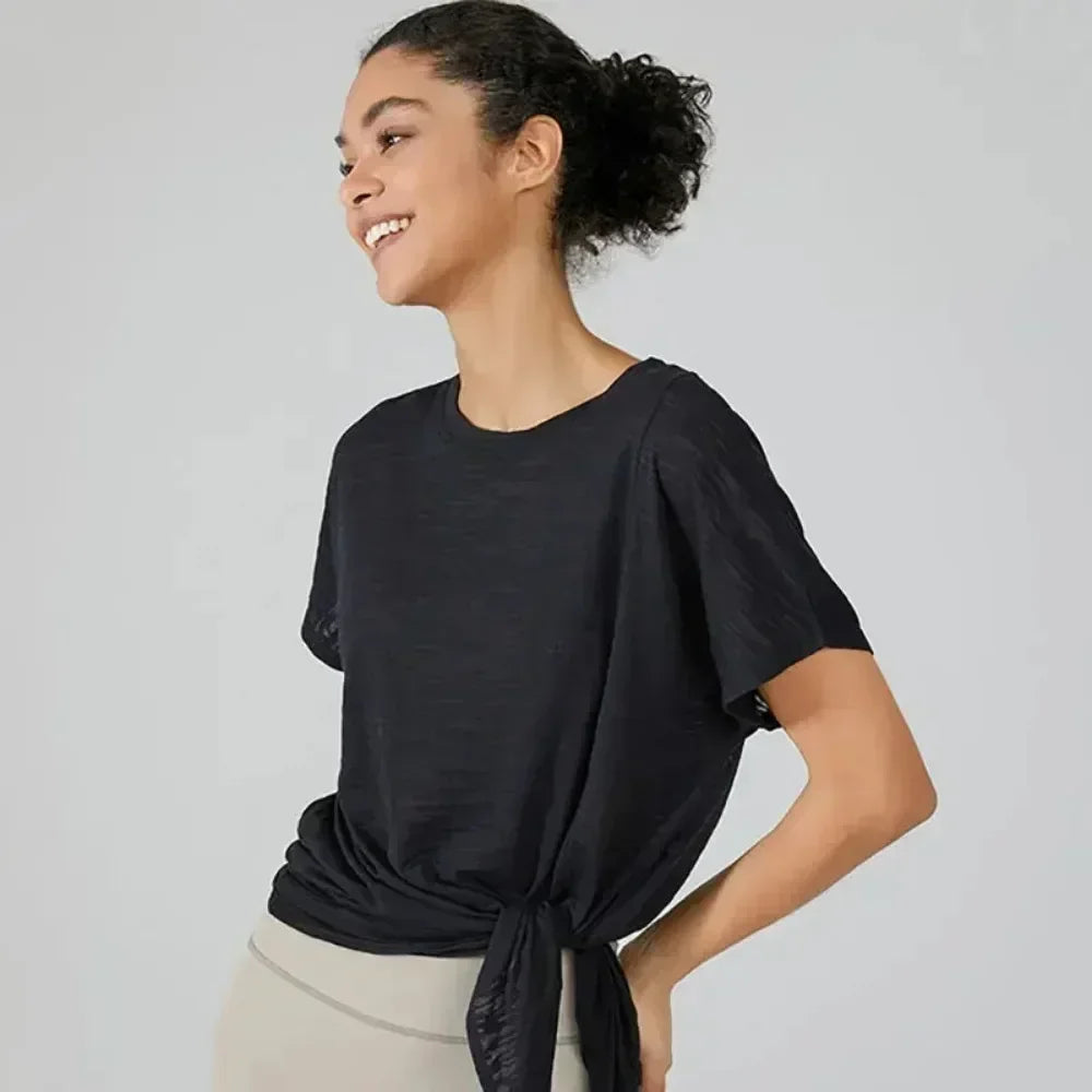 Women's Quick Dry Summer Yoga Top Fitness Gym Sport Shirt Running T-shirt Female Workout Clothing